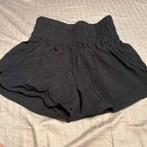 black shorts